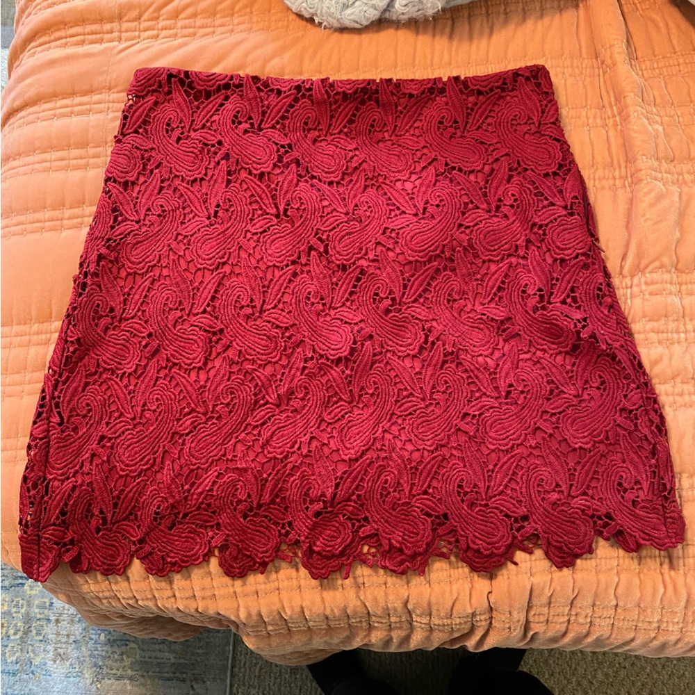 Express lace mini-skirt